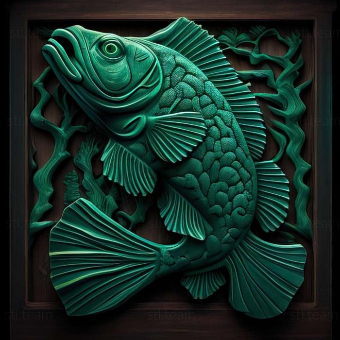 3D model Emerald brochis fish (STL)